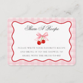 Cartão De Informações O Arco De Coquete Rosa Cereja Compartilha Uma Plac