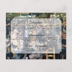 Cartão De Informações O Baile no Moulin de la Galette de Renoir