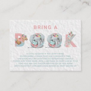 Cartão De Informações O bebê doce bonito das letras do animal do *~*