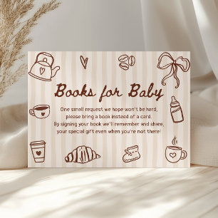 Cartão De Informações O Bebê está Preparando Café Livros de Chuvinha de