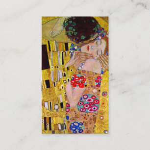 Cartão De Informações O Beijo de Gustav Klimt, Arte Vintage de Casamento