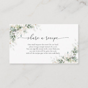 Cartão De Informações O Chá de panela Dourado Eucalyptus compartilha um