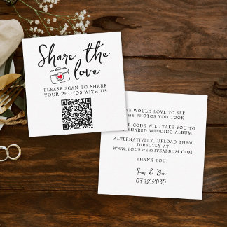 Cartão De Informações O Elegante Clássico Compartilha O Código QR De Amo