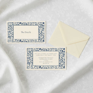 Cartão De Informações O estilo de vintage da Dell floral os detalhes