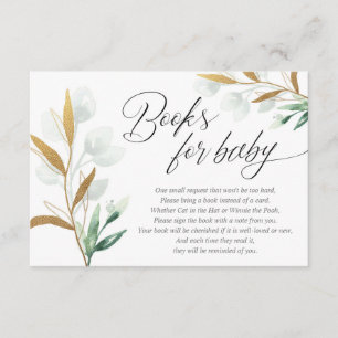 Cartão De Informações O ouro verde deixa livros neutro para bebês