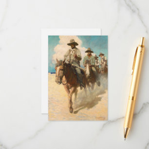 Cartão De Informações O Pequeno Posse Começou em sua Viagem