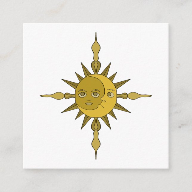 Cartão De Informações O Sol e a Lua (Frente)