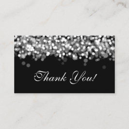 Cartão De Informações Obrigado A Inserir Luzes De Prata