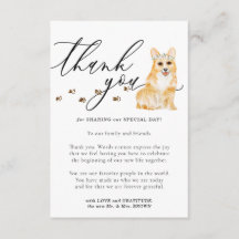 Obrigado Corgi cachorrinho casamento