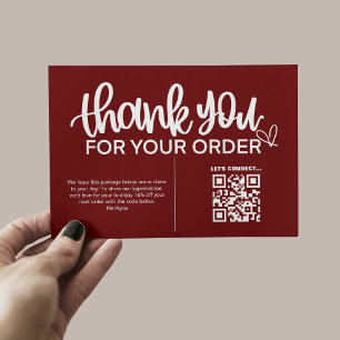 Cartão De Informações Obrigado de Código QR para o Pacote de Compra Inse