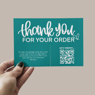 Cartão De Informações Obrigado de Código QR para o Pacote de Compra Inse