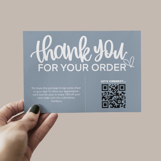 Cartão De Informações Obrigado de Código QR para o Pacote de Compra Inse (Criador carregado)