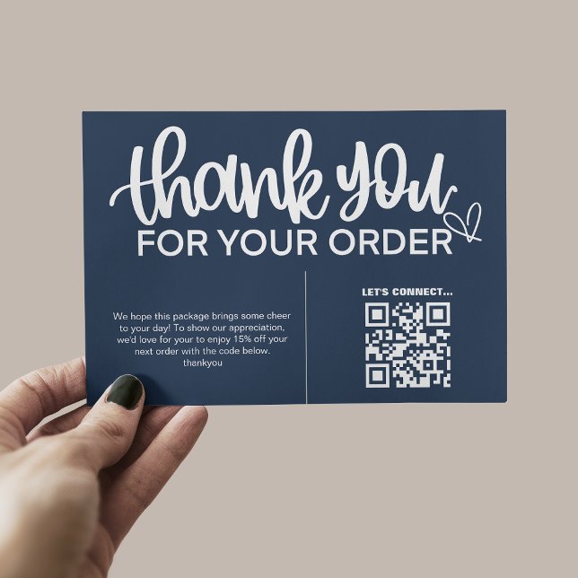 Cartão De Informações Obrigado de Código QR para o Pacote de Compra Inse (Criador carregado)