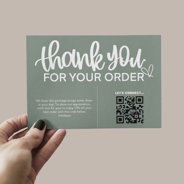 Cartão De Informações Obrigado de Código QR para o Pacote de Compra Inse (Criador carregado)