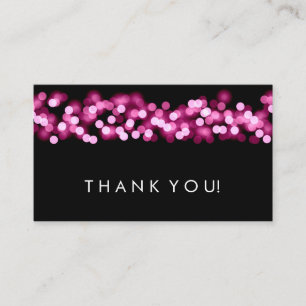 Cartão De Informações Obrigado introduz o encanto cor-de-rosa de