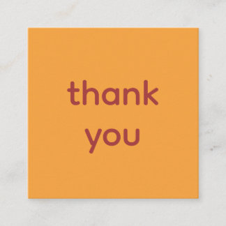 Cartão De Informações Obrigado laranja