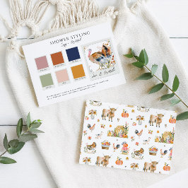 Cartão De Informações Obrigado por você | Cor do Chá de fraldas de outon