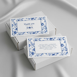 Cartão De Informações Obrigado social de software floral estilo Vintage