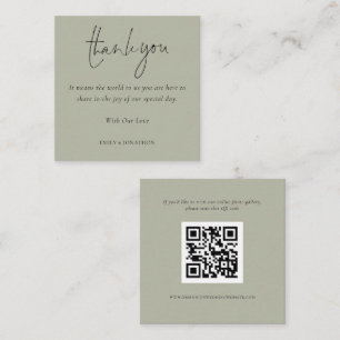 Cartão De Informações Obrigados da Galeria de Fotos de Casamento de Códi