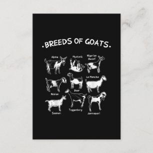 Cartão De Informações Oferta De Caprinos Para O Setor Da Produção De Cap