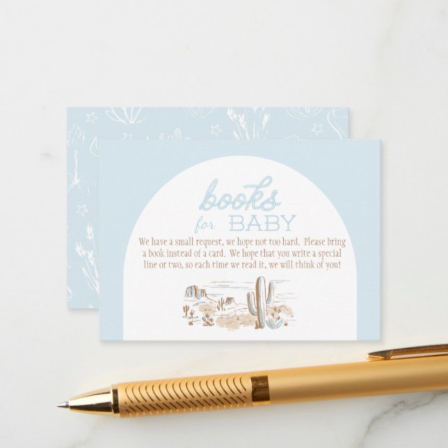 Cartão De Informações Oh Baby Cowboy Books for Baby (Frente/Verso In Situ)