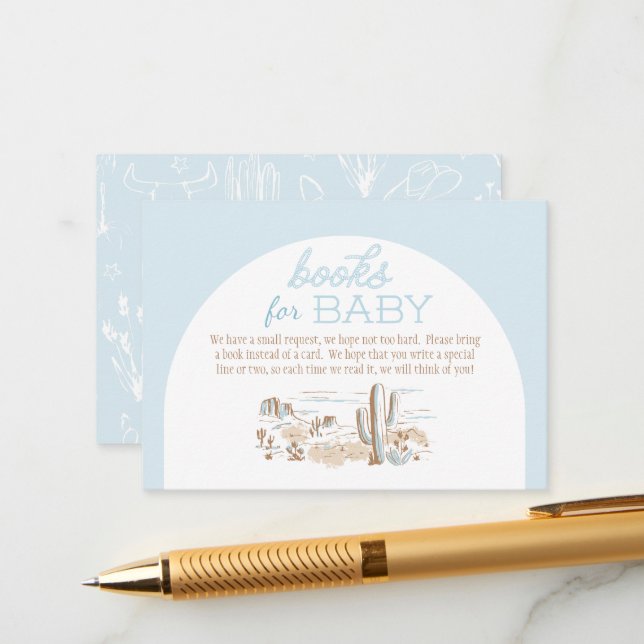 Cartão De Informações Oh Baby Cowboy Books for Baby (Frente/Verso In Situ)