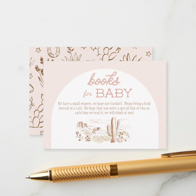 Cartão De Informações Oh Baby Cowgirl Books for Baby (Frente/Verso In Situ)