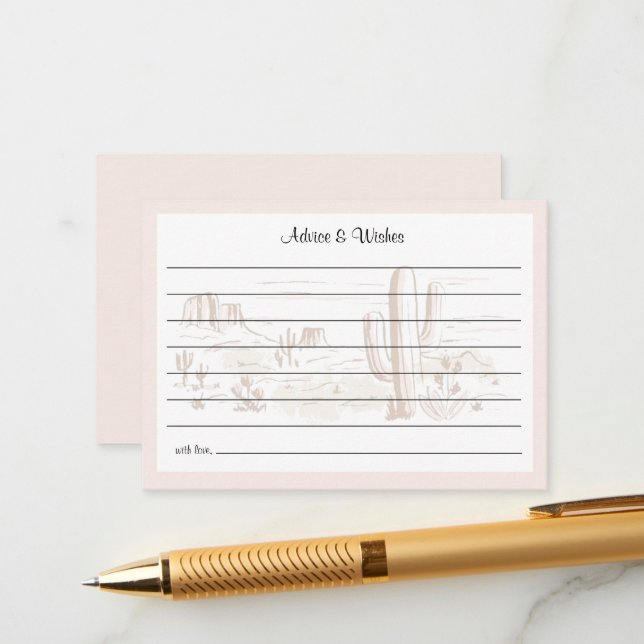 Cartão De Informações Oh Baby Cowgirl Shower Advice and Wishes (Frente/Verso In Situ)