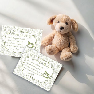 Cartão De Informações Oh baby verde sage cavalo de balanço livro pedido