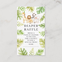 Oh Chá de fraldas da Selva de Bebê Fralda Raffle E