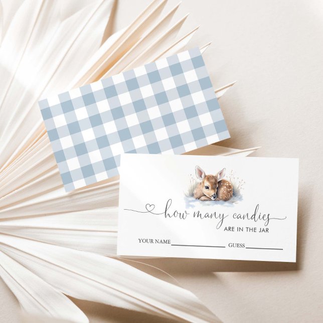 Cartão De Informações Oh Deer Chá de fraldas Adivinha Quantas Canetas (Criador carregado)