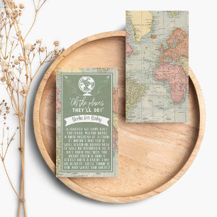 Cartão De Informações "Oh, os lugares que eles vão!" Chá de fraldas de M