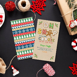 Cartão De Informações Oh Snap! Fralda de Chá de fraldas de Cookie Ginger