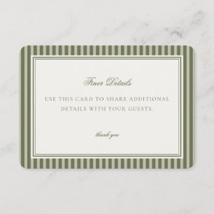 Cartão De Informações Olive Martini Tini Um Pouco Mais Perto Detalhes Ca