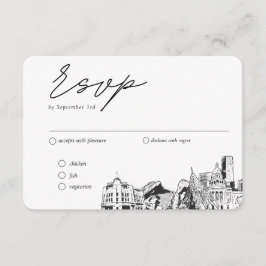 Cartão De Informações Opção de RSVP Tradicional de Casamento de Denver