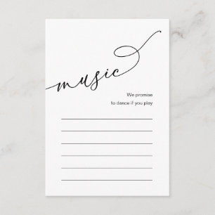 Cartão De Informações Opções de Música para Jantar de Casamento