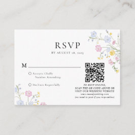 Cartão De Informações Orçamento Elegante Código QR Floral Crest Rococó C