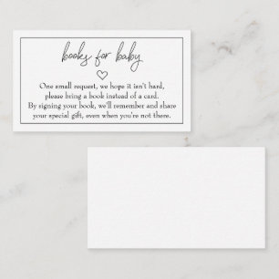 Cartão De Informações Orçamento "Livros para Bebê" Inserir