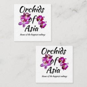 Cartão De Informações Orquídeas da Ásia