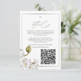 Cartão De Informações Orquídeas Ornam Casamento Tropical Elegante