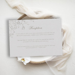 Cartão De Informações Orquídeas Reverie Marfim Formal Casamento Tradicio