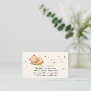 Cartão De Informações Os Livros do Bebê Urso Adormecido para Bebê 