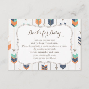 Cartão De Informações Os livros pedem a cerceta tribal da laranja do