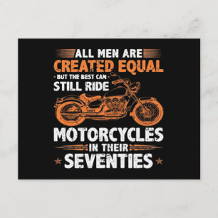 Cartão De Informações Os melhores homens ainda podem pilotar motocicleta