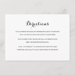 Cartão De Informações Os sentidos cardam com o mapa em preto & no branco