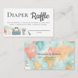 Cartão De Informações Our Greatest Adventure Diaper Raffle Baby Shower