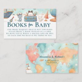 Cartão De Informações Our Greatest Adventure Map Teal Books Baby Shower