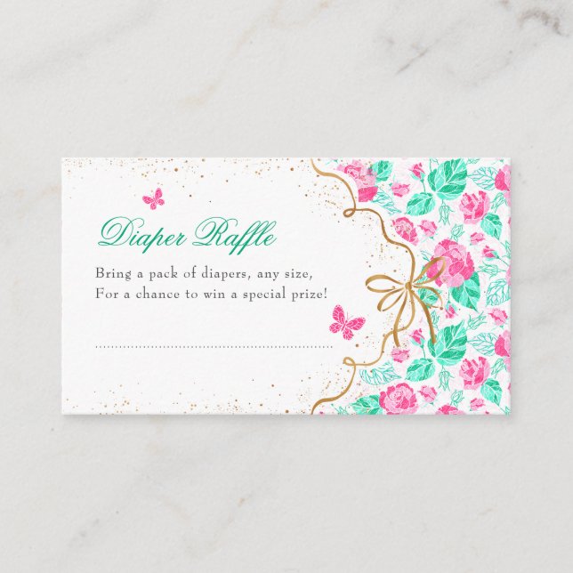 Cartão De Informações Our Lovely One Baby Shower Enclosure Card (Frente)