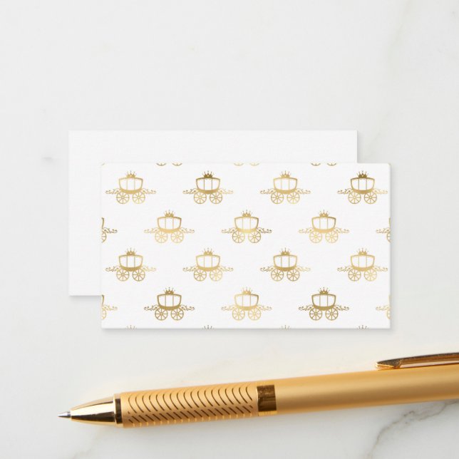 Cartão De Informações Ouro Coaches Cinderella Princess Royal Magia (Frente/Verso In Situ)