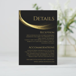 Cartão De Informações Ouro Elegance-Wedding-